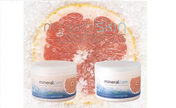 Spa Serene Pink Grapefruit Glow Bodyscrub en Bodybutter van Mineral Care 15 Mineral Care Spa Serene 1