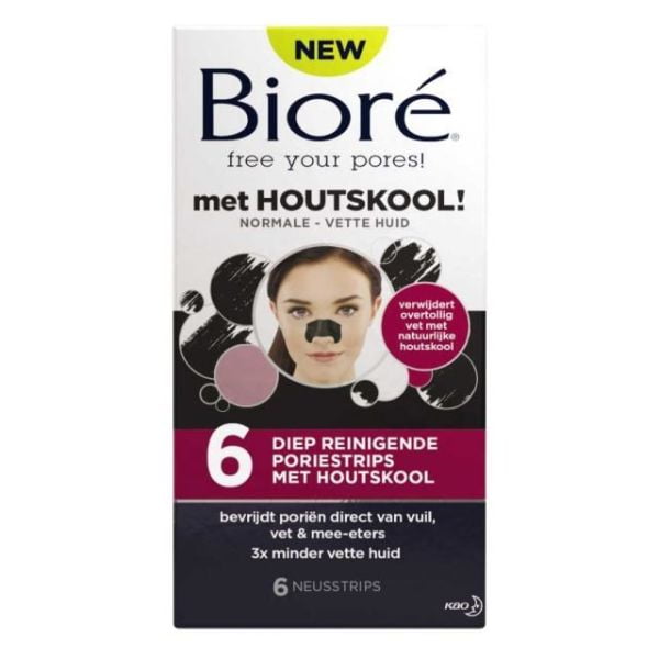 Biore Charcoal Pore Strip 6ct